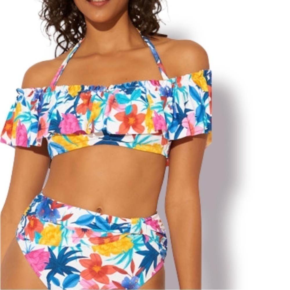 NWT Bleu Rod Beattie floral bikini size 8